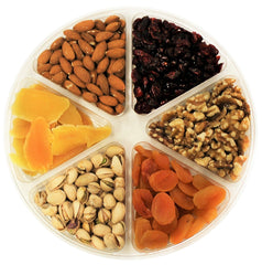 Gourmet Nut & Dried Fruit Variety 6-Section Gift Tray