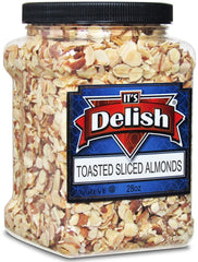 Toasted Sliced Almonds  –  28 OZ   Jumbo Container -