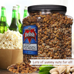 Honey Roasted Pistachio (Shelled, No Shell)  2.6 LBS   Jumbo  Container