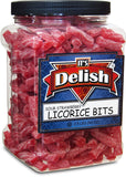 Sweet & Sour Strawberry Licorice Bits  2.5 LBS Jumbo  Jar