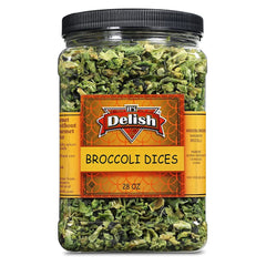 Dried Broccoli Dices  28 OZ Jumbo Container Jar