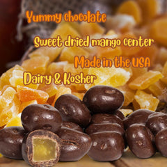 Milk Chocolate Covered Dried Mango  60 OZ Jumbo Container