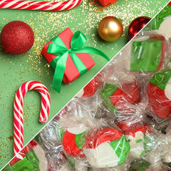 Christmas Peppermint Taffy Chews