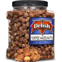 Gourmet Toffee Coated Hazelnuts, 38 OZ Jumbo Container