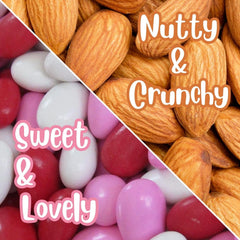 Red Pink & White Jordan Almonds Mix | 3.5 LBS Jumbo Container