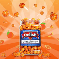 Orange Flavored Popcorn  16 Oz Jumbo Container