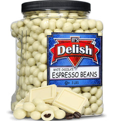 White Chocolate Espresso Beans,  3 Lbs Jumbo Reusable