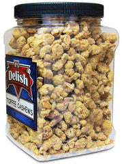 Toffee Coated Cashews - 2.3 LBS  Container Jar