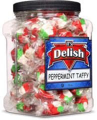 PEPPERMINT TAFFY CHEWS, 18 OZ JUMBO CONTAINER