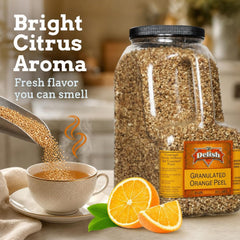 Dried Orange Peel 4 LBS Bulk Restaurant Gallon Jug