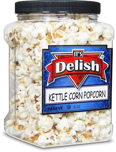 Kettle Corn Popcorn  6 Oz Jumbo Container