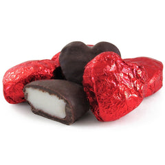 Raspberry Crème Chocolates Hearts in Red Foil