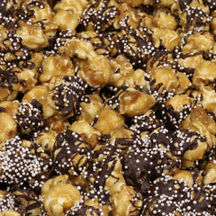 Fun & Delish Caramel Chocolate Popcorn 16 Oz Jumbo Container