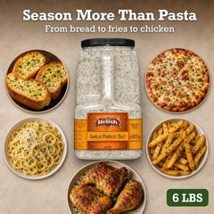 Garlic Parsley Salt by It's Delish – 6 LBS Bulk Restaurant Gallon Jug with Handle | Premium Salt, Garlic & Parsley Blend for Garlic Bread, Steak, Fries, Pasta & Italian Cooking – Kosher