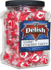 Cherry Fancy Shape Red Taffy Chews  18 Oz Jumbo  Jar