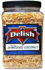 Toasted Unsweetened Coconut Fancy Shred Flakes – 22 OZ  Jumbo Jar