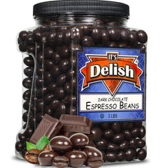 Dark Chocolate  Espresso Beans  3 Lbs Jumbo Container