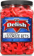 Watermelon Licorice Bits  2.5 LBS (40 Oz) Jumbo Container Jar