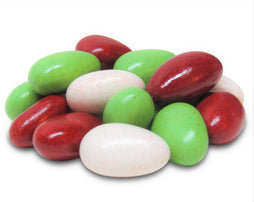 Holiday White, Red & Green Jordan Almonds