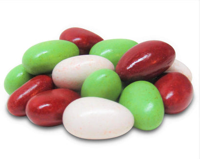 Holiday White, Red & Green Jordan Almonds