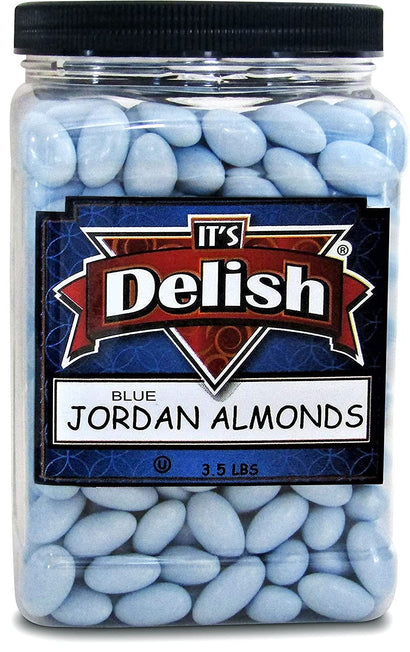 Blue Jordan Almonds 3.5 lbs Jumbo Container