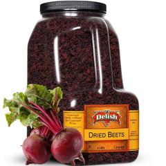 Dehydrated Beet Dices by It's Delish – 4 LBS Restaurant Gallon Jug with Handle | Premium Dried Diced Red Beets for Borscht, Salads, Hummus, Smoothies & Long Term Food Storage – Kosher
