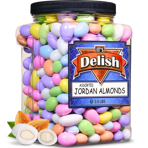 Assorted Jordan Almonds 3.5 lbs Jumbo Container – Its Delish