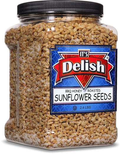 BBQ Honey Roasted Sunflower Seeds 2.4 LBS  Jumbo Container