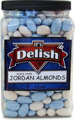 Blue and White Jordan Almonds Mix, 3.5 lbs Jumbo Container