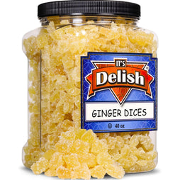Crystallized Ginger Dices — Jumbo Jar