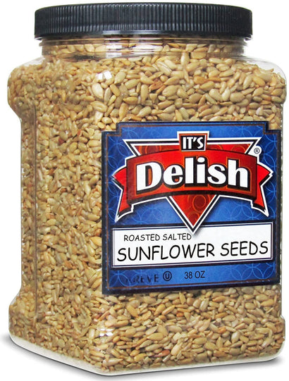 Roasted Salted Sunflower Seeds  38 Oz Jumbo  Jar
