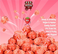 Pink Strawberry Colored Popcorn