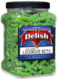 Sour Apple Green Licorice Bits  2.5 LBS  Jumbo Container Jar