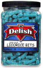 Sour Blue Blueberry Licorice Bits , 2.5 LBS (40 Oz) Jumbo