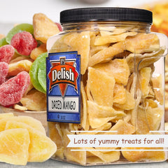 Dried Mango Slices, 30 OZ Jumbo Reusable Container