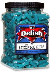 Blue Blueberry Licorice Bits, 2.5 LBS (40 Oz) Jumbo Container Jar