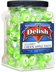 Green Apple Soft Taffy – 18 Oz Jumbo Reusable Container