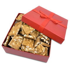 Classic Peanut Brittle Gift Red Box Gourmet Peanut Brittle Red Gift Box -