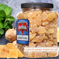 Crystallized Ginger Chunks  , 2.5 Lb Jumbo Reusable Container