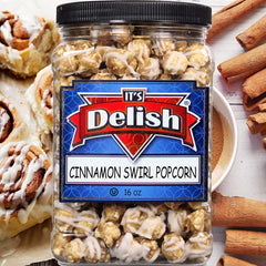 Cinnamon Swirl Popcorn , 16 Oz (1 Lb) Jumbo Container