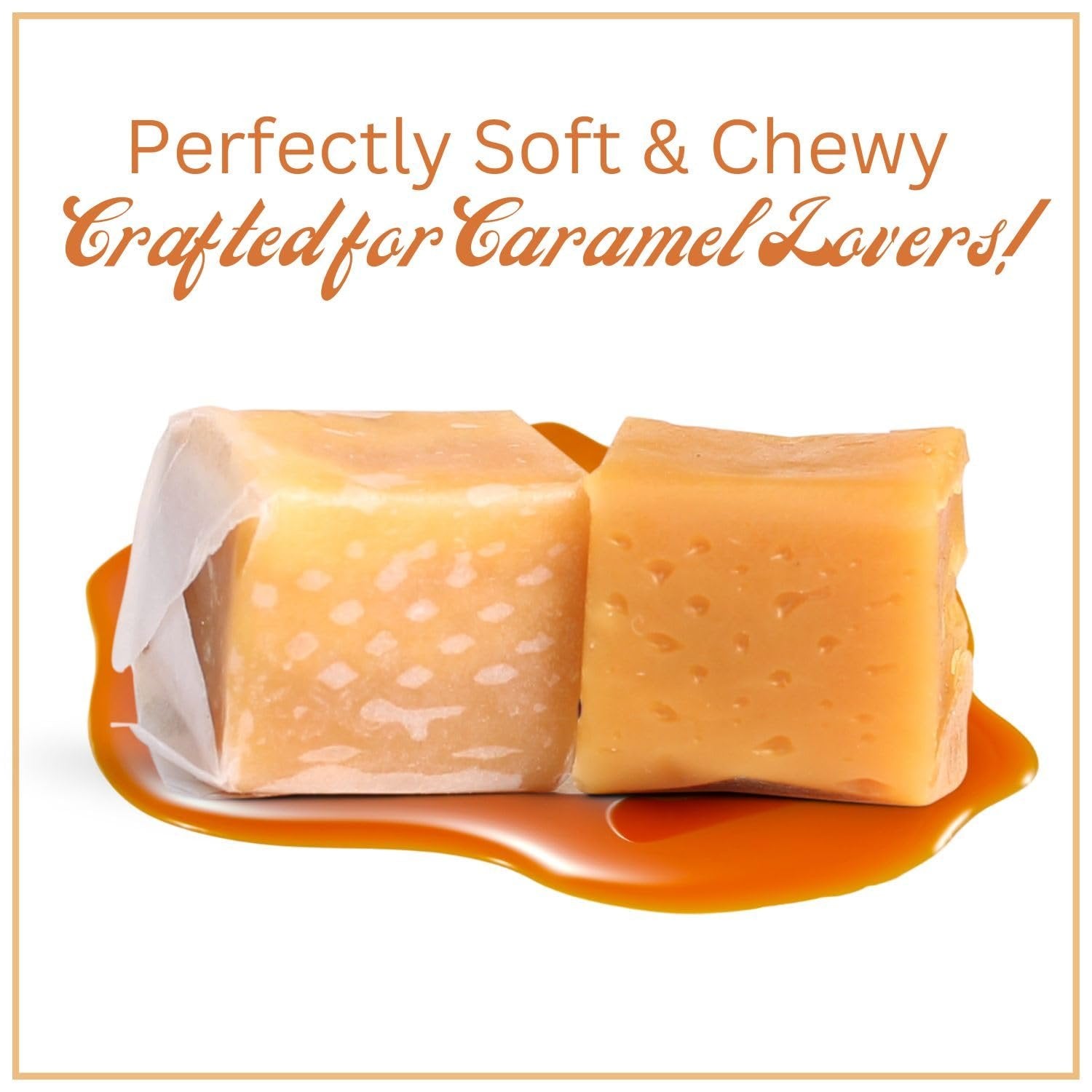 Caramel Container Yellow Vanilla Caramel Squares Taffy Candy | 3 LBS Jumbo Container – Its Delish