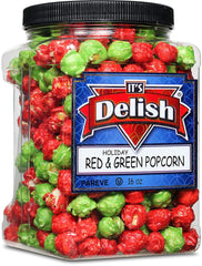 Holiday Red & Green Popcorn, 16 Oz Jumbo Container