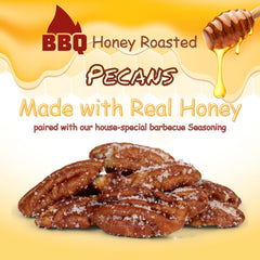 BBQ Honey Roasted Pecans, 1.15 LBS  Jumbo Container|