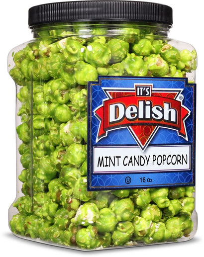 Mint Candy Popcorn 16 Oz Jumbo Reusable Container