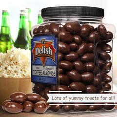 Milk Chocolate Toffee Coated Almonds  48 Oz Jumbo Container