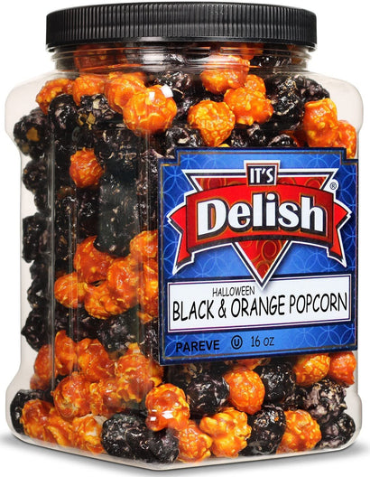 Halloween Black & Orange Popcorn 16 Oz Jumbo