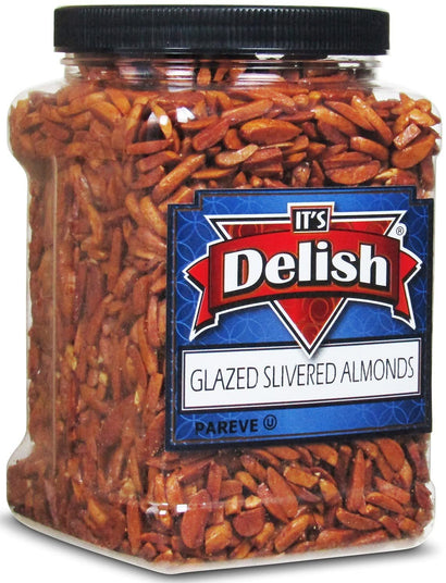 Glazed Silvered Almonds 36 Oz Jumbo  Jar