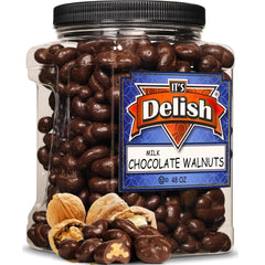 Milk Chocolate Covered Walnuts  48 Oz Jumbo Container