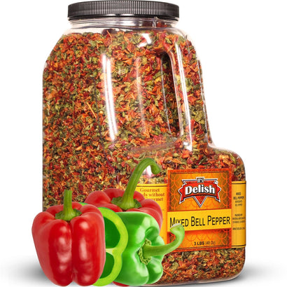 Red & Green Bell Peppers Mix 3 lbs Gallon Size Jug