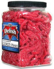 Sour Strawberry Licorice Straws  2.5 LBS (40 Oz) Jumbo Jar